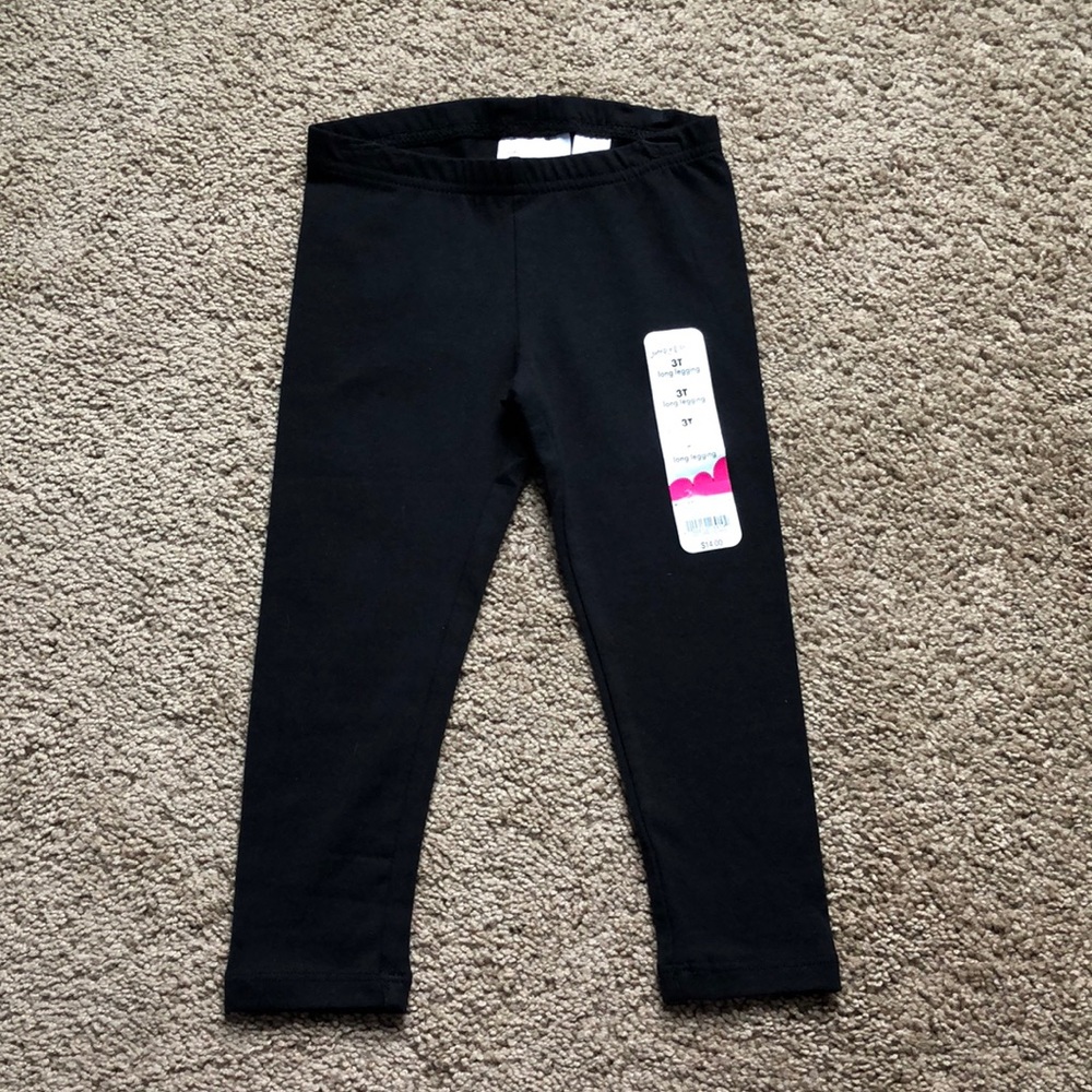 Jumping Beans Leggings Girl Size 3T Black NWT
